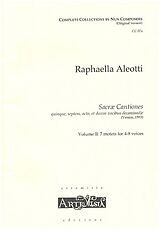Raffaela Aleotti Notenblätter Sacrae Cantiones vol.2
