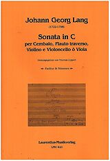 Johann Georg Lang Notenblätter Sonata in C