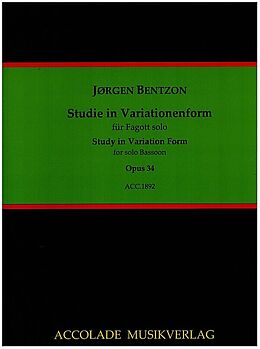 Jorgen Bentzon Notenblätter Studie in Variationenform op.34