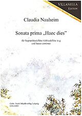 Claudia Nauheim Notenblätter Sonata prima Haec dies nach Caterina Assandra