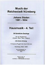Johann Staden Notenblätter Hausmusik Band 4