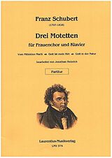 Franz Schubert Notenblätter 3 Motetten