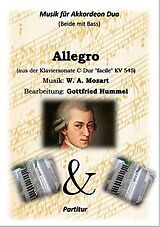 Wolfgang Amadeus Mozart Notenblätter Allegro (aus der Klaviersonate C-Dur facile KV545)