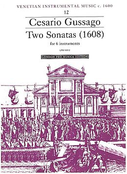 Cesario Gussago Notenblätter 2 Sonatas (1608)