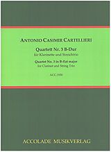 Antonio Casimir Cartellieri Notenblätter Quartett Nr.3 B-Dur