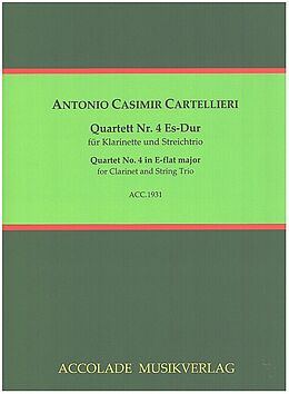 Antonio Casimir Cartellieri Notenblätter Quartett Nr.4 Es-Dur