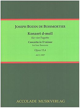 Joseph Bodin de Boismortier Notenblätter Konzert d-Moll op.15,4