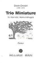 Erwin Dressel Notenblätter Trio miniature für Klarinette, Horn