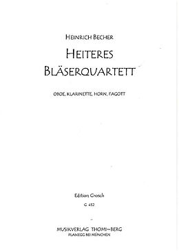 Heinrich Becher Notenblätter Heiteres Bläserquartett