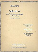 Louis Toussaint Milandre Notenblätter Suite D-Dur für Viola damore und