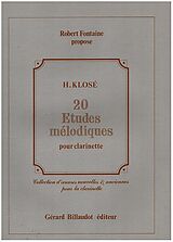 Hyacinte Eleonore Klosé Notenblätter 20 Etudes mélodiques