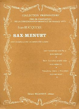 Jean Rucquois Notenblätter Sax-Menuet