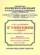 Carl Maria von Weber Notenblätter Konzert Es-Dur Nr.2 op.74 für klarinette und Orchester