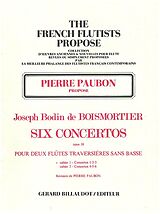 Joseph Bodin de Boismortier Notenblätter 6 concertos op.38 vol.1 (nos.1-3)