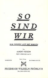 Albert Vossen Notenblätter So sind wir