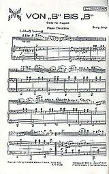 Georg Junge Notenblätter Von B bis b für Fagott und Klavier