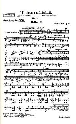 Julius Fucik Notenblätter Traumideale op.69