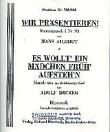  Notenblätter Wir präsentieren und Es wollt ein Mädchen