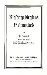 Vinzenz Hampel Notenblätter Riesengebirglers Heimatlied