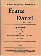 Franz Danzi Notenblätter 3 Bläserquintette op.68 Nr. 1 -3 i