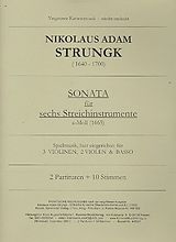 Nikolaus Adam Strungk Notenblätter Sonate a-Moll für 3 Violinen