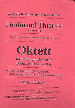 Ferdinand Thieriot Notenblätter Oktett B-Dur op.62