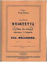 Eugène Walckiers Notenblätter Streichquintett c-Moll op.94