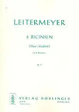 Fritz Leitermeyer Notenblätter 6 Bicinien op.47 für 2 Violen
