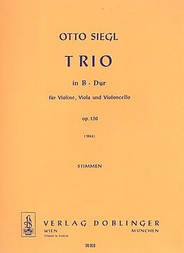 Otto Siegl Notenblätter Trio B-Dur op.130