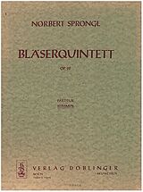 Norbert Sprongl Notenblätter Bläserquintett op.90