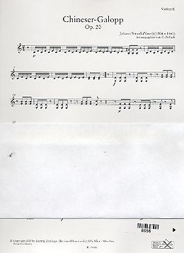 Johann (Vater) Strauss Notenblätter Chineser-Galopp op.20