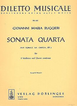 Giovanni Maria Ruggieri Notenblätter Sonata quarta F-Dur op.3,4