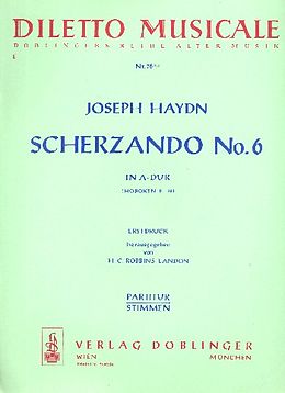 Franz Joseph Haydn Notenblätter Scherzando A-Dur Nr.6 Hob.II-38
