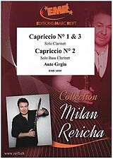 Ante Grgin Notenblätter Capriccio Nr.1 und Nr.3 (Klarinette solo) und Capriccio Nr.2