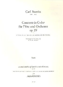 Karl Stamitz Notenblätter Konzert G-Dur op.29 Flöte und Orchester