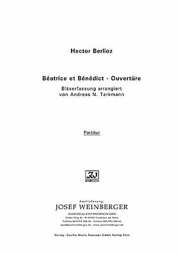 Hector Berlioz Notenblätter Ouvertüre aus Béatrice et Bénédict