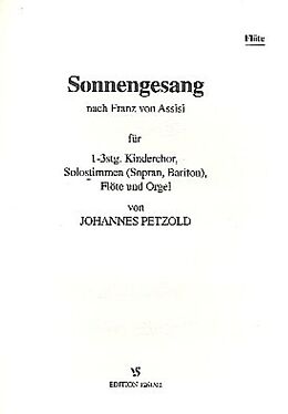 Johannes Petzold Notenblätter Sonnengesang nach Franz von Assisi