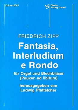Friedrich Zipp Notenblätter Fantasia, Interludium e Rondo