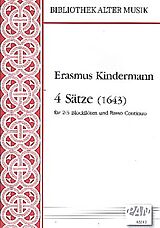 Johann Erasmus Kindermann Notenblätter 4 Sätze