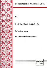 Francesco Landini Notenblätter Musica son