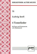 Ludwig Senfl Notenblätter 4 Tenorlieder