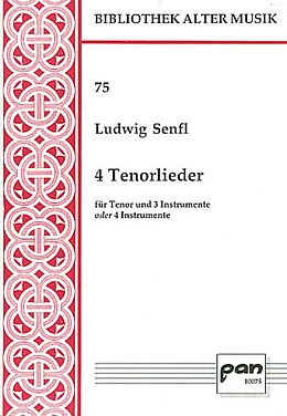 Ludwig Senfl Notenblätter 4 Tenorlieder