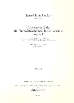 Jean Marie l'Ainé Leclair Notenblätter Konzert C-Dur op.7,3
