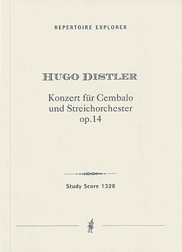 Hugo Distler Notenblätter Konzert op.14 für Cembalo und