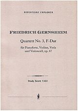 Friedrich Gernsheim Notenblätter Quartett F-Dur Nr.3 op.47