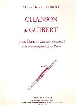 Claude-Henry Joubert Notenblätter Chanson de Guibert