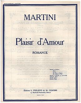 Jean Paul Egide Martini Notenblätter Plaisir damour