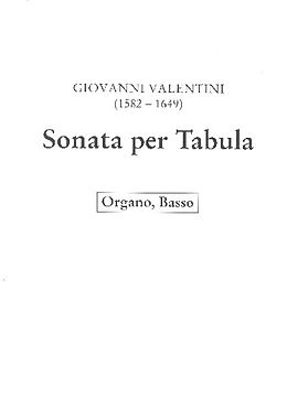 Giovanni Valentini Notenblätter Sonata per Tabula
