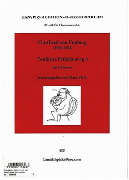 Gottfried von Freiberg Notenblätter Festliches Praeludium 2.Fassung 1949