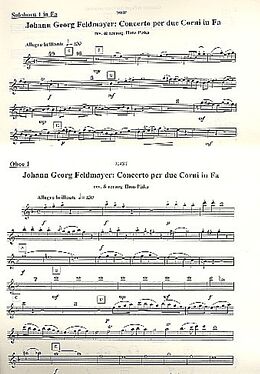 Johann Georg Feldmayr Notenblätter Konzert F-Dur Nr.1